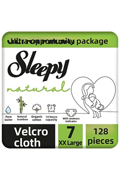 Sleepy حفاضات ناتشورال بيبي ميجا أدفانتيدج مقاس 7 20-30 كجم 128 قطعة