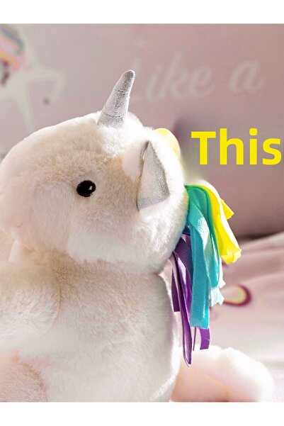 LC Waikiki Lcw Home White Embroidered Plush Filled Baby Throw Pillow 30X26 cm