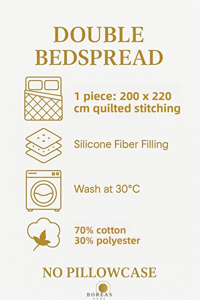 Boreas Home Forest Double Multi-Purpose Quilted Bedspread