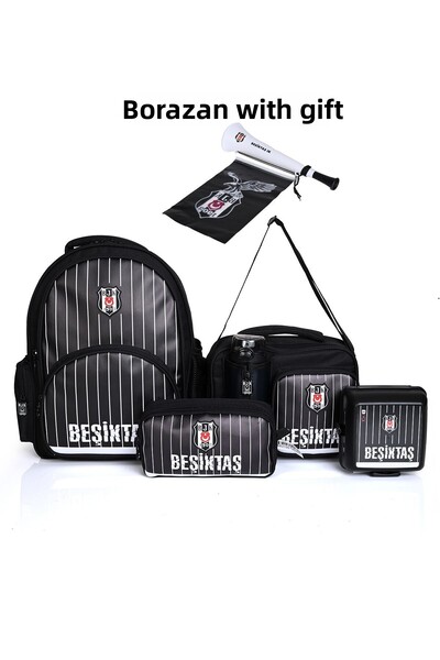 Beşiktaş 25352 Licensed 5-Piece School Set – Backpack, Lunch, Pen Holder, Wat...