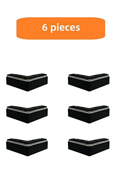 HOMDEP Canapea Fotoliu Unitate TV Consolă Upgrade Model L Picioare din plastic Negru 5cm 6 buc