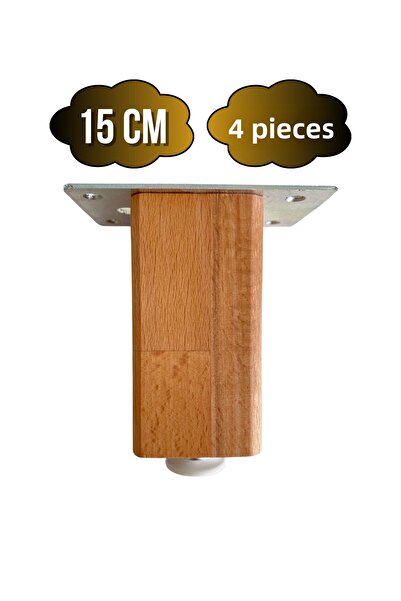 GOLDENWOODEN Picioare din lemn reglabile pentru mobilier, masă și dulap (BUCĂLĂ)(BUCĂLĂ/LEU DE PĂDĂ)(15CM)(4BUC.)