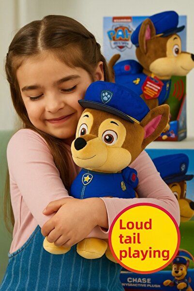 TOYFEST لعبة باو باترول تشيس القطيفة مع صوت واهتزاز الذيل - 30 سم |   أكثر من...