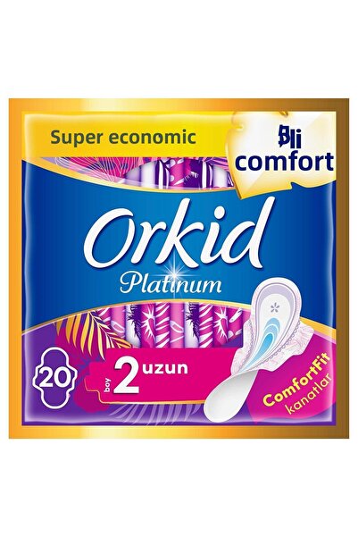 Orkid فوط صحية طويلة بلاتينية 20 قطعة