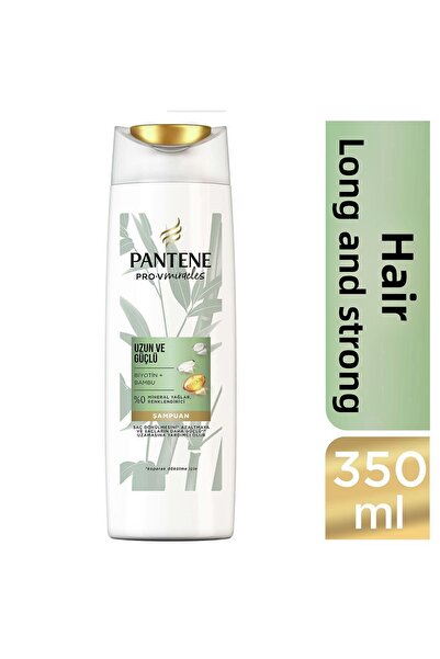 Pantene شامبو للشعر الطويل والقوي مع الخيزران والبيوتين - 350 مل