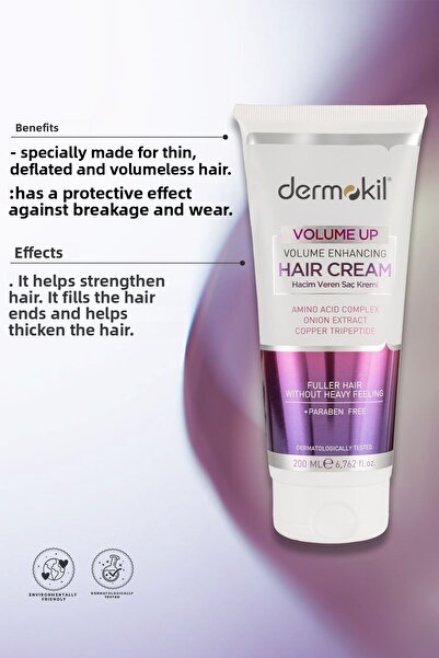 Dermokil Volumizing Hair Care Cream - Amino Acid Complex 200 ml