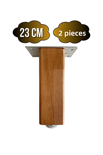 GOLDENWOODEN Picioare din lemn reglabile pentru mobilier, masă și dulap (BUCĂLĂ)(BUCĂLĂ/LEU DE PĂDĂ)(23CM)(2BUC.)