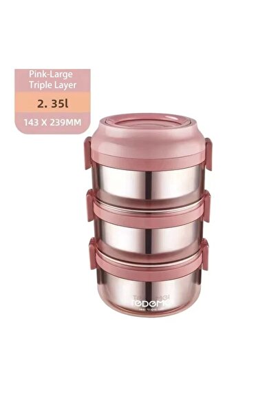 Evistro 3 Layer Stainless Steel Leakproof Storage Container Nutrition Contain...