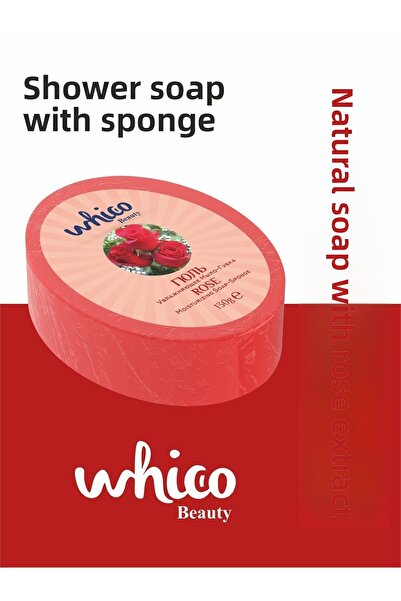 whico beauty Rose Extract Natural Sponge Soap 130g