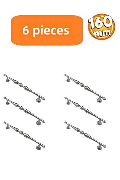 HOMDEP 160mm Model Galata Mobilier Bucătărie Sertar Dulap Mâner Dulap Mâner Mâner 6 Bucuri Cromat