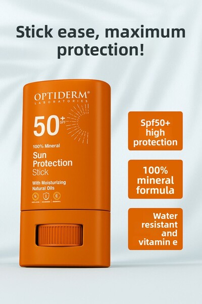 Optiderm قلم الحماية من الشمس SPF50+ 20 مل |   حماية مدمجة وفعالة للوجه والأن...