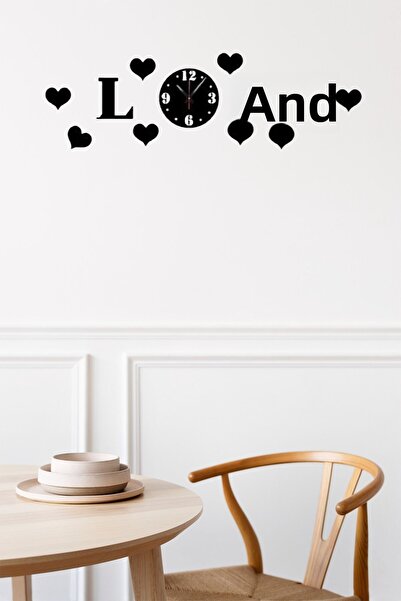 Numa Concept Love Wooden Wall Clock Decoration Set