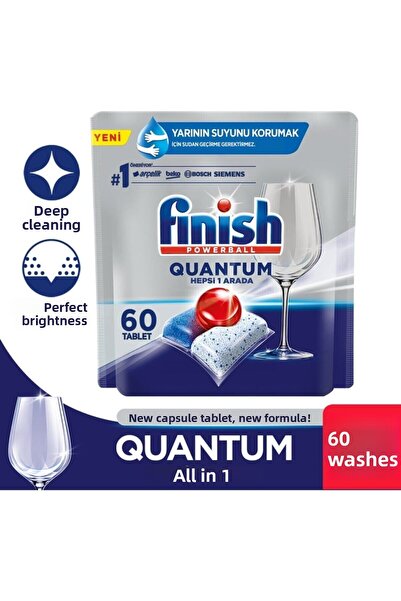 Finish Quantum 60 Capsules Dishwasher Detergent Tablet