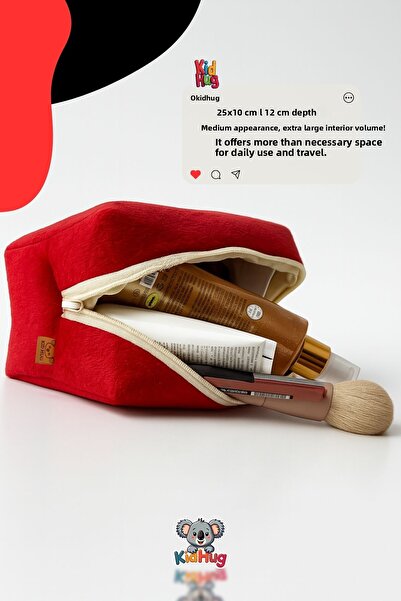 KidHug Plush Soft Makeup Bag 25 cm Women Organizer Premuim Fabric [5 Different Color Options]