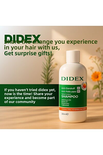 DİDEX 2-Pack Herbal Dandruff Shampoo - for All Hair