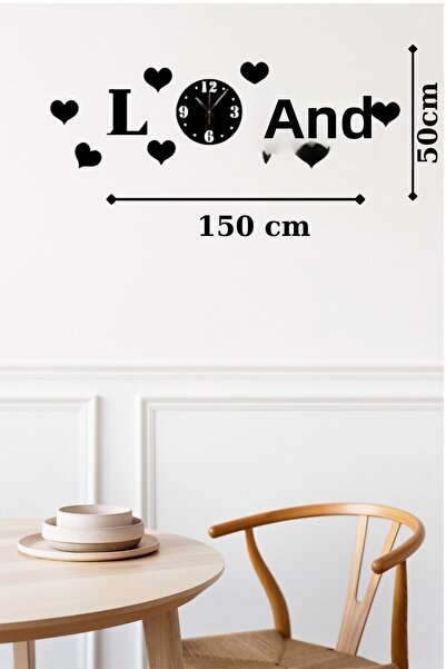 Numa Concept Love Wooden Wall Clock Decoration Set