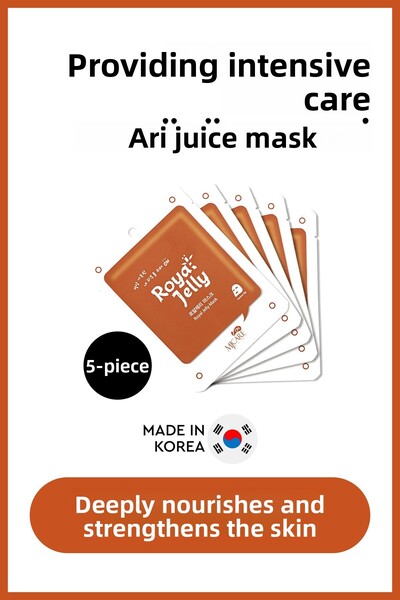 Mjcare قناع جيلي ملكي على قناع يحتوي على غذاء ملكات النحل 5 عبوات