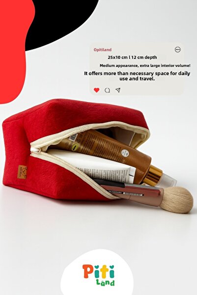 Oxlade Plush Makeup Bag Premium Organizer Soft and Very Wide [25 cm - 5 Different Color Options]