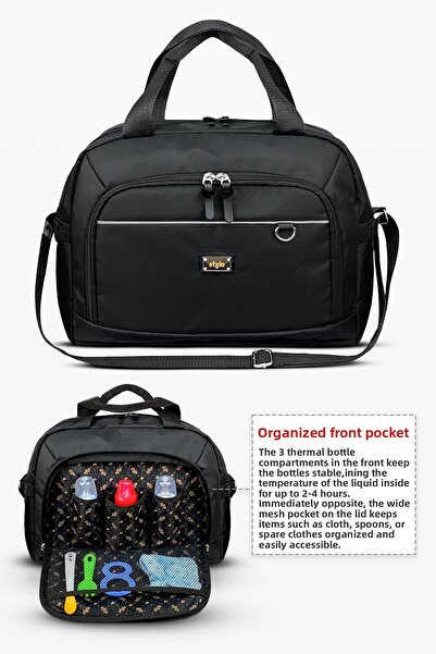 Stylo Urban X Pro Mother Baby Care Women's Bag and Newborn Bag-Black