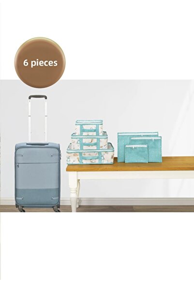 İNKOHA مجموعة من 6 قطع من منظمات حقائب وحقائب الأطفال باللون الأزرق - حقيبة و...