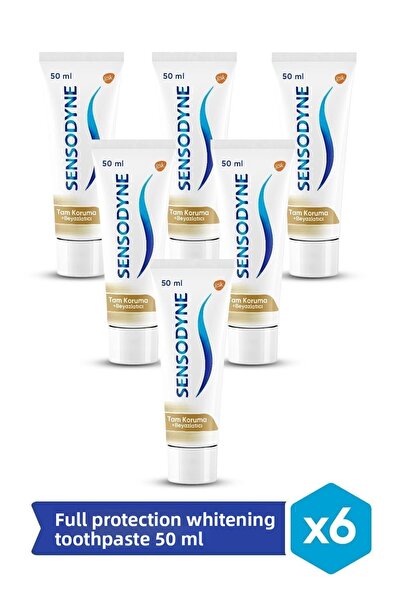 Sensodyne العناية الكاملة باللون الأبيض معجون أسنان 50 مل حماية كاملة للتبييض...