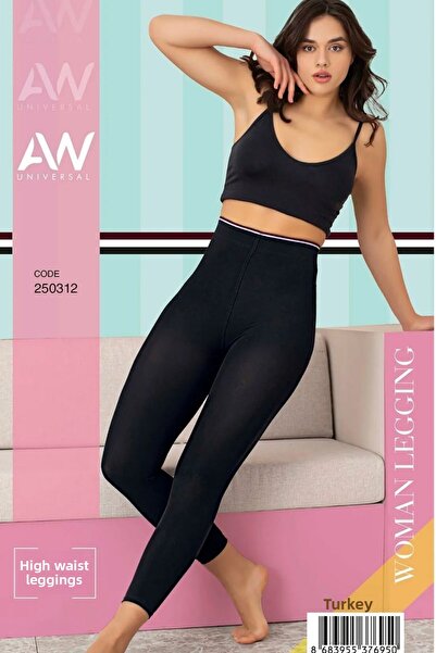 Aydoğan Women's High Waist Tight Leggings with Rubber Stripes