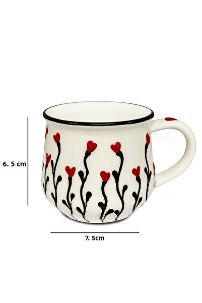 HOMİNG Homing Handmade Special Design Mug with Retro Heart