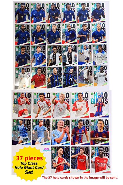 hediyecik بطاقات بانيني توب كلاس 2024 هولو جاينتس، بطاقات خاصة للاعبي كرة الق...