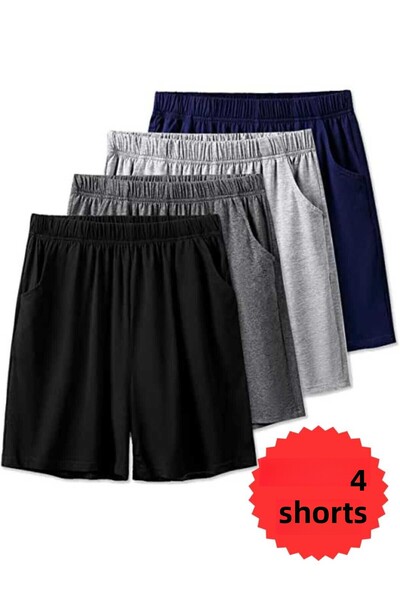 JustBS Pantaloni scurți superbi pentru bărbați, 4 piese