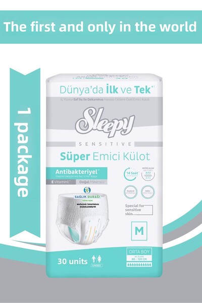 SAĞLIK DURAĞI sağlıklı yaşam Sleepy Panty Diaper m (Medium) 30 Pieces