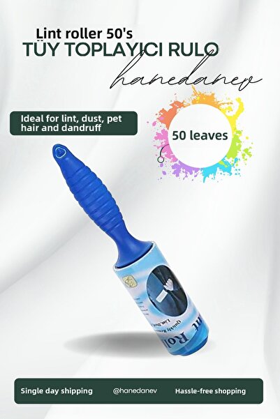 Hanedanev Rolă pentru colectarea penei 50 de coli, lățime de 100 mm, rolă pen...