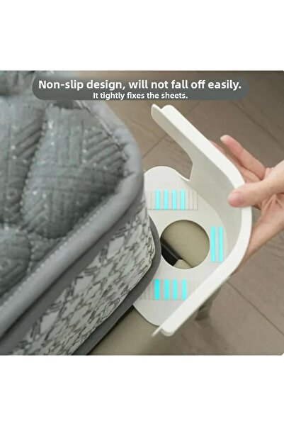 KARTEYA 4 Pieces Duvet Cover and Sheet Organizer Invisible Duvet Cover Sheet Lock Organizer