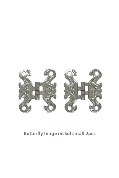 Adilon Balamă decorativă cu fluture din nichel, mică, 2 bucăți (4,2 cm X 3,5 cm)