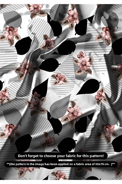 DESENİX قماش منقوش بالزهور الهندسية والبودرة مقاس 150 × 100 سم – رومانسي حديث...