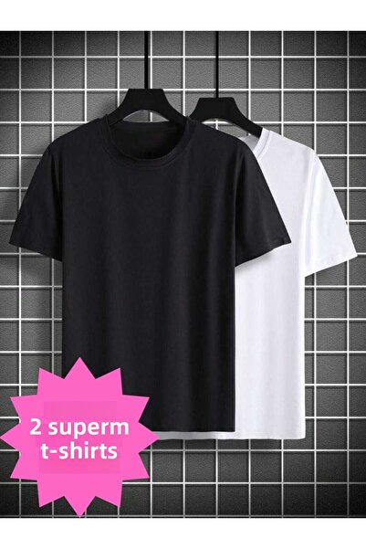 FUNSTYLE Γυναικείο μπλουζάκι σε μαύρο και λευκό χρώμα, 2 τεμαχίων