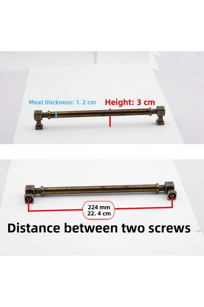 Badem10 Talas Metal antic galben antic 224 mm 22,4 cm Mobilier Bucătărie Sertar Dulap Mâner Mâner