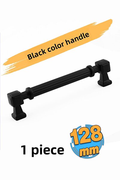 Badem10 Talas Mâner de lux din metal cu dungi negre 128 mm 12,8 cm Mobilier B...