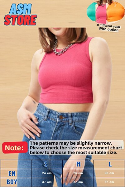 asmstore Women's Athlete Singlet – Pink Orange Green Color – Crop – Cotton