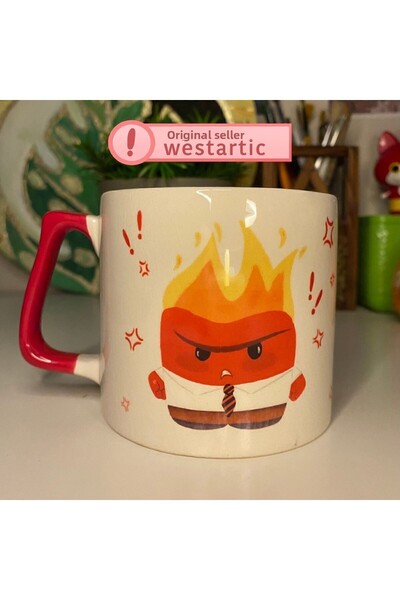 westartic Reverse Face Anger Patterned Anger Mug