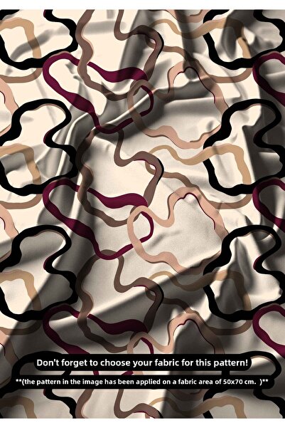 DESENİX نسيج طباعة رقمية بنمط موجة هندسية |   150x100 سم |   4 خيارات الألوان...