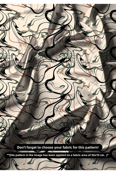 DESENİX نسيج طباعة رقمي بنمط فرشاة تجريدية |   النمط المتحرك |   150x100 سم |...