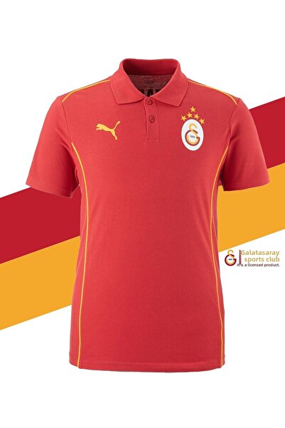 Galatasaray Original Licensed Polo Neck Red Trainning 5 Star T-Shirt Gs Lion Printed Box