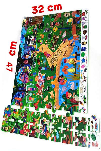 EVAKANCA 108 Piece Find the Difference Thick Children's Puzzle Jigsaw Puzzle Picnic