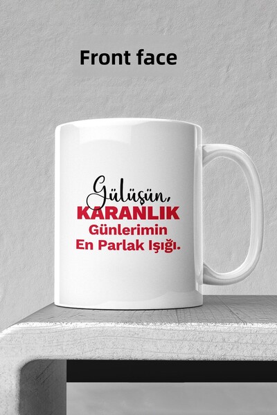 markcat Porcelain Printed Mug with Smile, My Brightest Light in Dark Days - a...