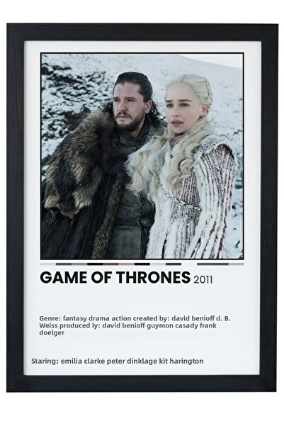 gxe.art Poster de pictură cu cadru negru din seria Game Of Thrones