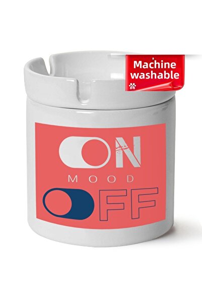 BİBANAPROMOSYON On Mood cu imprimeu Scrumieră din porțelan cu stingere a flăc...