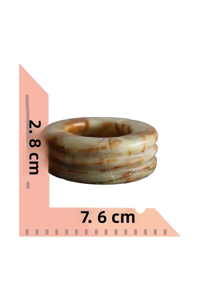 taru pasaj Original Handmade Onyx Natural Stone Ash Tray – Decorative 3 Tier Ashtray 7.6 cm