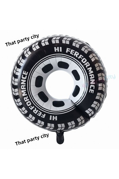 Party City بالون فويل بتصميم إطار سباق - 75 سم |   زينة عيد ميلاد وحفلات الرجال