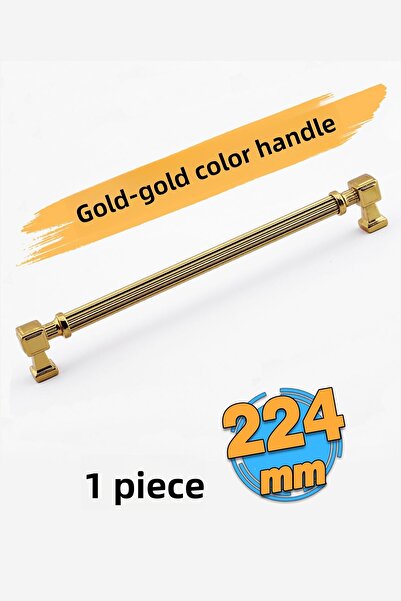 Badem10 Mâner metalic Talas Gold Line 224 mm 22,4 cm Sertar de mobilier Dulap de bucătărie Mâner de ușă dulap