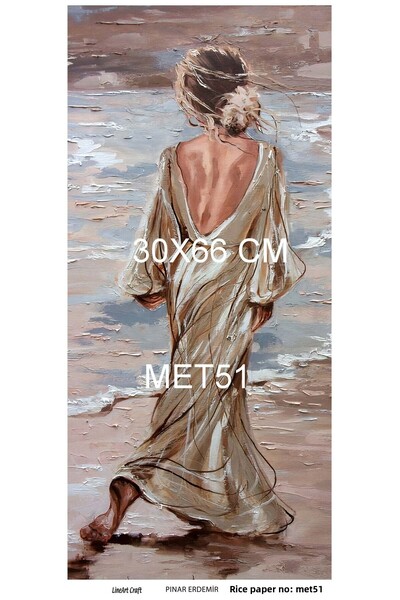 LİNEART Brass Decopage Paper La Met51